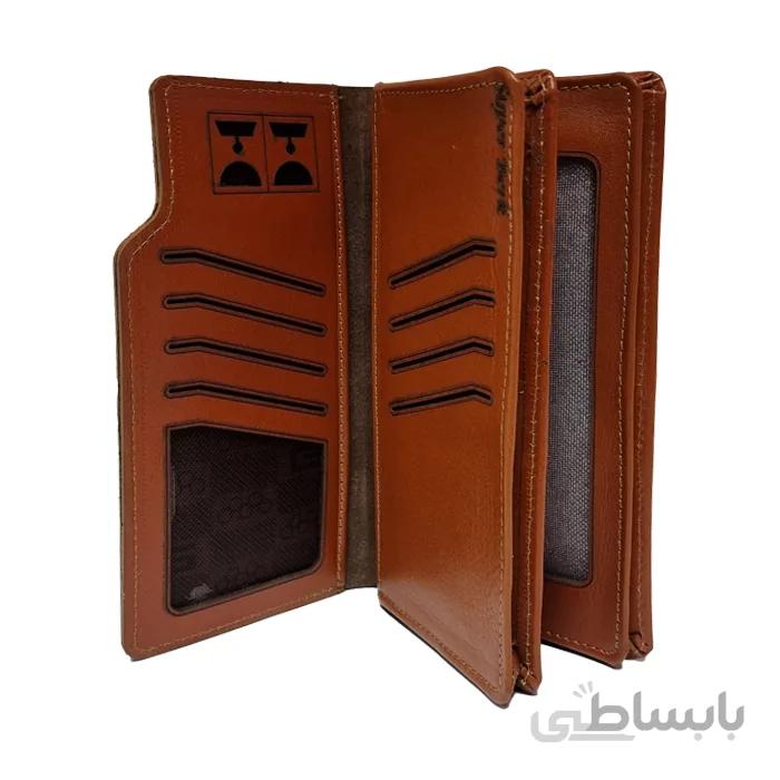 کیف پول جاموبایل دار چرم طبیعی – کد JM02
