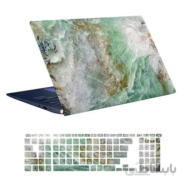 اسکین لپ تاپ طرح Marble کد ۳۹ به همراه استیکر کیبورد