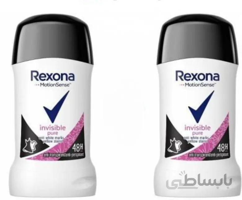 مام رکسونا صابونی مردانه زنانه اینویزیبل پیور 48 ساعته بادوام Rexona Deodorant Invisible Pure 40 ml