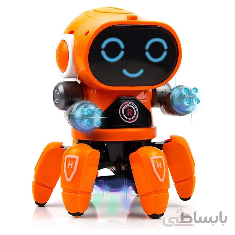 ربات اسباب بازی طرح شش پا نارنجی BOT ROBOT Toys NO ZR142-1