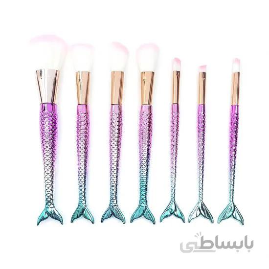 ست براش 7 عددی مدل پری دریایی 7-piece mermaid brush set