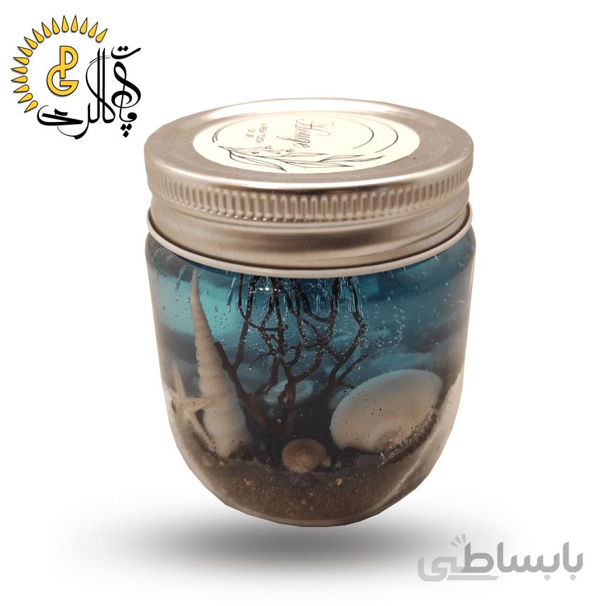 شمع تزیینی شیشه ای مدل دریا کد 0109