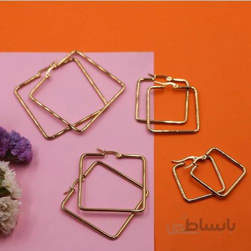 گوشواره استیل مربع