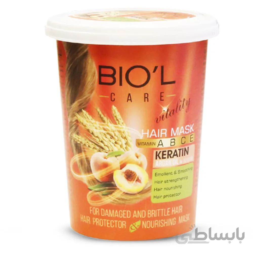 ماسک مو بیول عصاره هلو و جوانه گندم Biol ا Biol nourishing and protecting Peach and Wheat Germ Mask For Dry Hair
