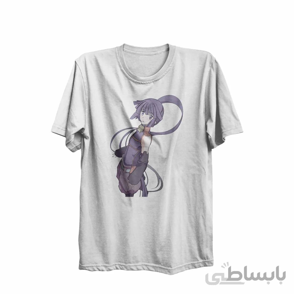 تیشرت یقه گرد سفید طرح انیمه ورود به افق Log Horizon کد KCT10461