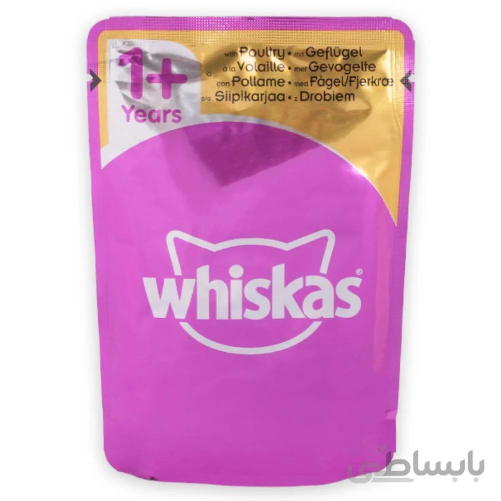 پوچ گربه ویسکاس مدل Poultry طعم ماکیان در ژله وزن 100 گرم