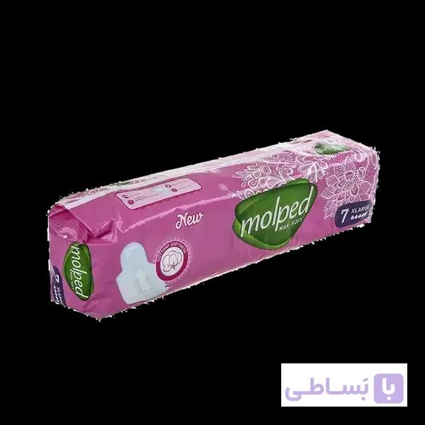 نوار بهداشتی مولپد classic xlarg ضخیم پنبه ای ۷ عد