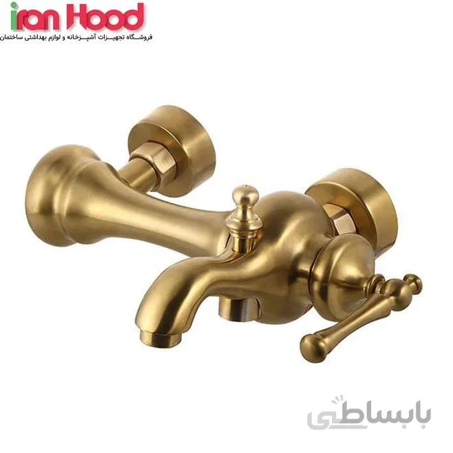 شیر حمام البرز روز مدل علاالدین طلامات ا Alborzrooz gold mate-Alaeddin bath tap