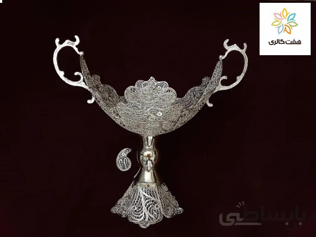کشکول گرد پایه دار ملیله کد ۱۰۷۴۲