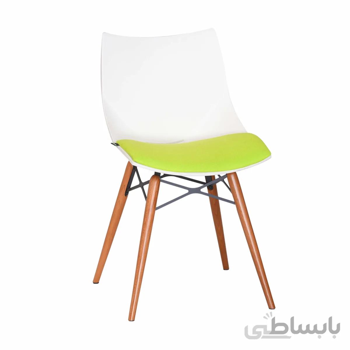 صندلی شل پایه چوبی با تشک صنایع نظری
