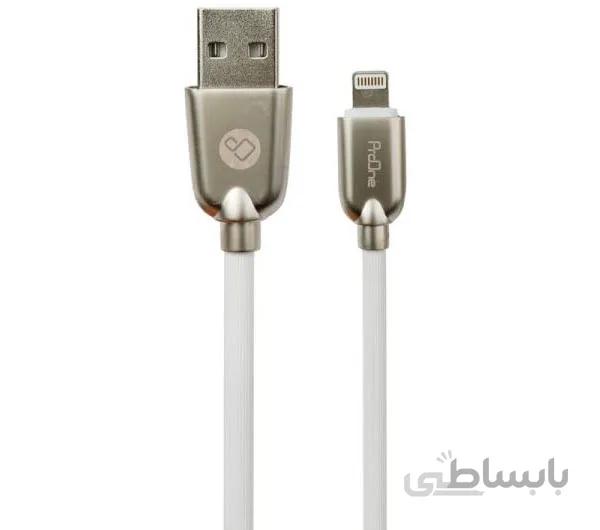 کابل تبدیل USB به لایتنینگ پرووان سری C02 مدل PCC145 طول ۱ متر ا ProOne PCC145 USB To Lightining Cable