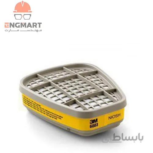 کارتریج ماسک شیمیایی 3M سری 6003 نوار زرد مخصوص بخارات آلی و گازهای اسيدی ( دو عددی )