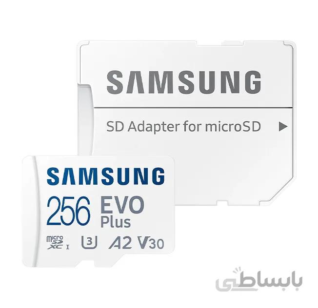 کارت حافظه MicroSDXC سامسونگ مدل Samsung Evo Plus کلاس V10 استاندارد UHS-I U1 A1 همراه با آداپتور SD ظرفیت 256 گیگابایت