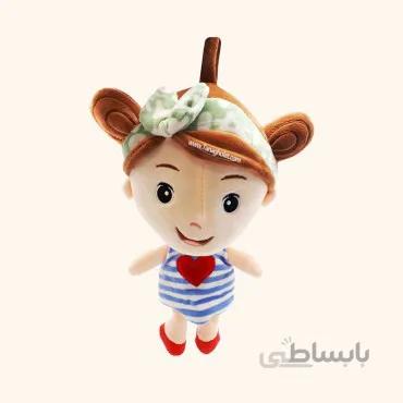 عروسک پولیشی دختر آویز دار با لباس قلب