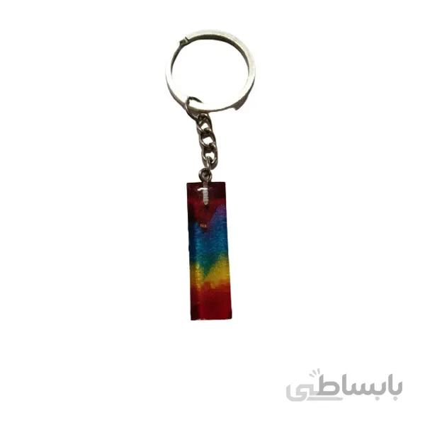 جاکلیدی حرف I طرح رنگین کمان