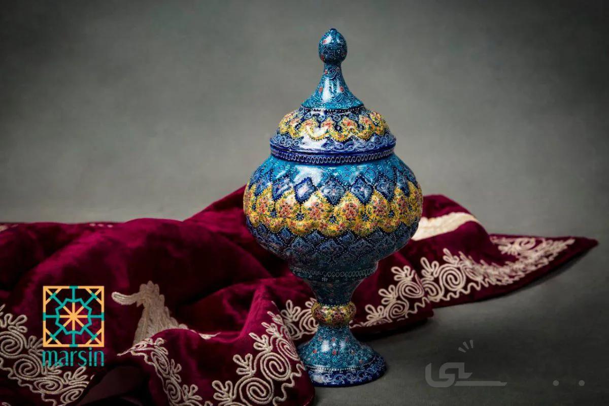 قندان پایه دار میناکاری کد 16