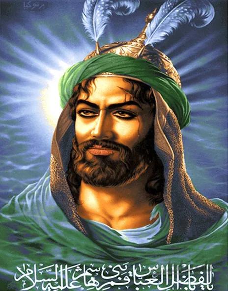 نخ و نقشه تابلو فرش طرح حضرت ابوالفضل کد 293