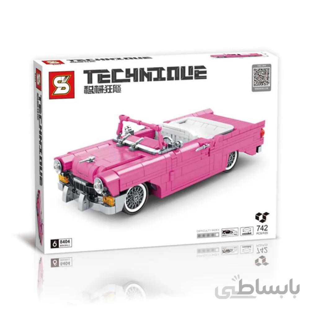 اسباب بازی لگو ساختنی ماشین صورتی کادیلاک مدل Famous Vehicle Model 8404-اسباب بازی