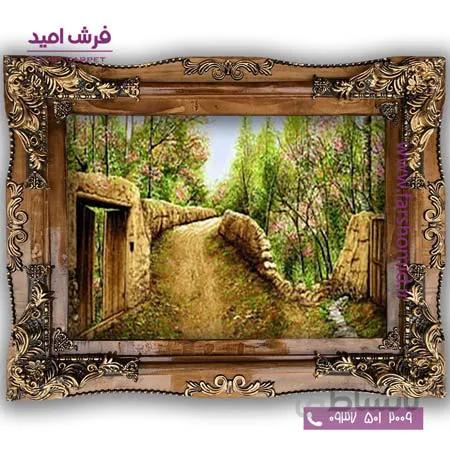 تابلو فرش ماشینی طرح تابلو نقاشی منظره کد 4041 فرشان