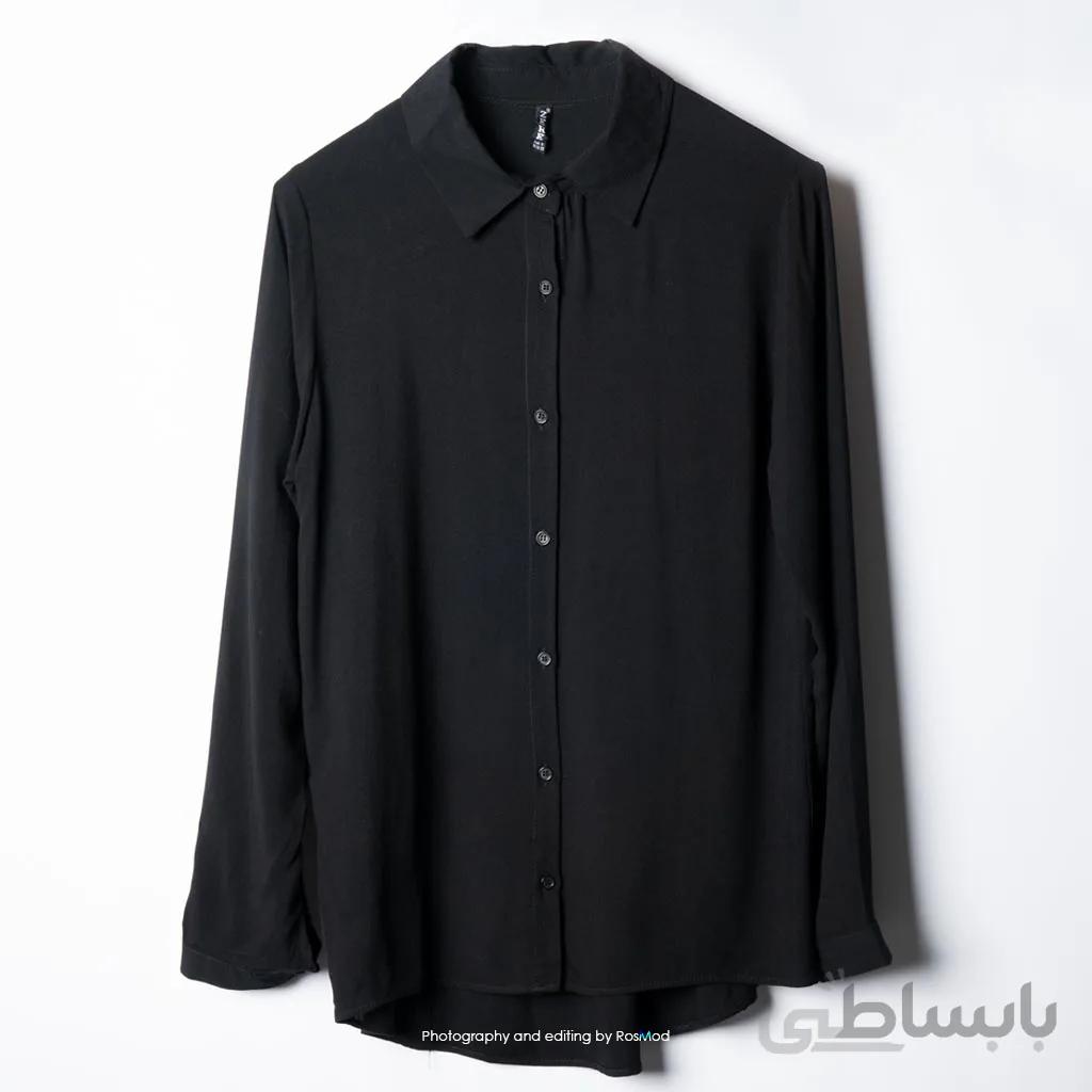 شومیز نخی زنانه زره مشکی -Zere Women Shirt Black