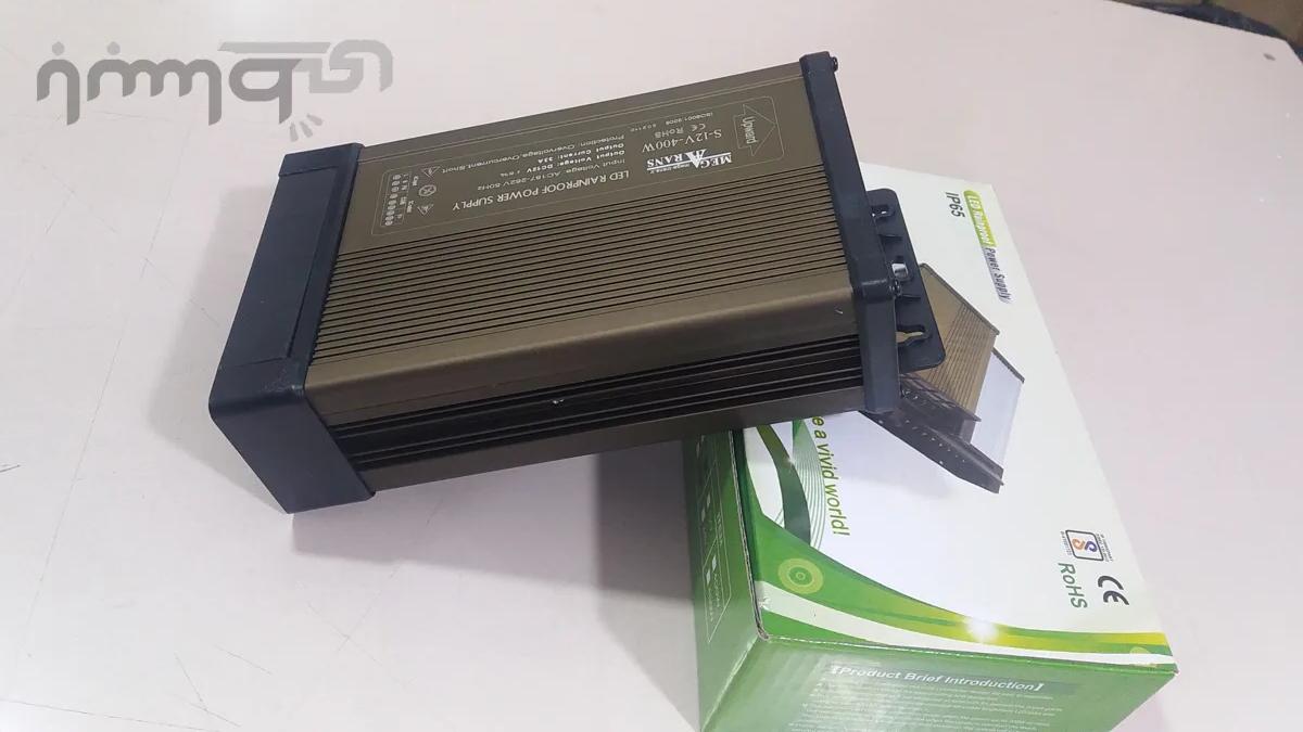 پاور ۱۲ولت ضد باران مگاترانس 400 وات 33.3 آمپر آلومینیومی جدید ا 400w LED Rainproof power supply 33.3A