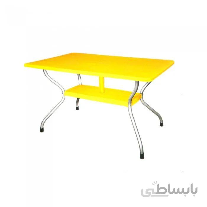 میز مستطیل 6 نفره پایه فلزی ناصر پلاستیک 921