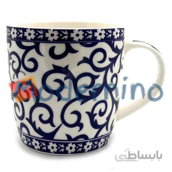 ماگ چینی LLSAIDA نقش شرقی سرمه ای مدل 506