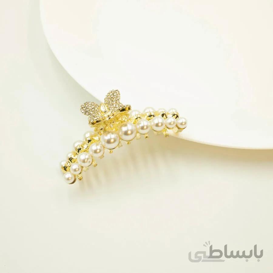 کلیپس فلزی مروارید و نگین کد C133