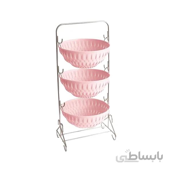 سبد سیب زمینی و پیاز لیمون مدل ۳طبقه گرد