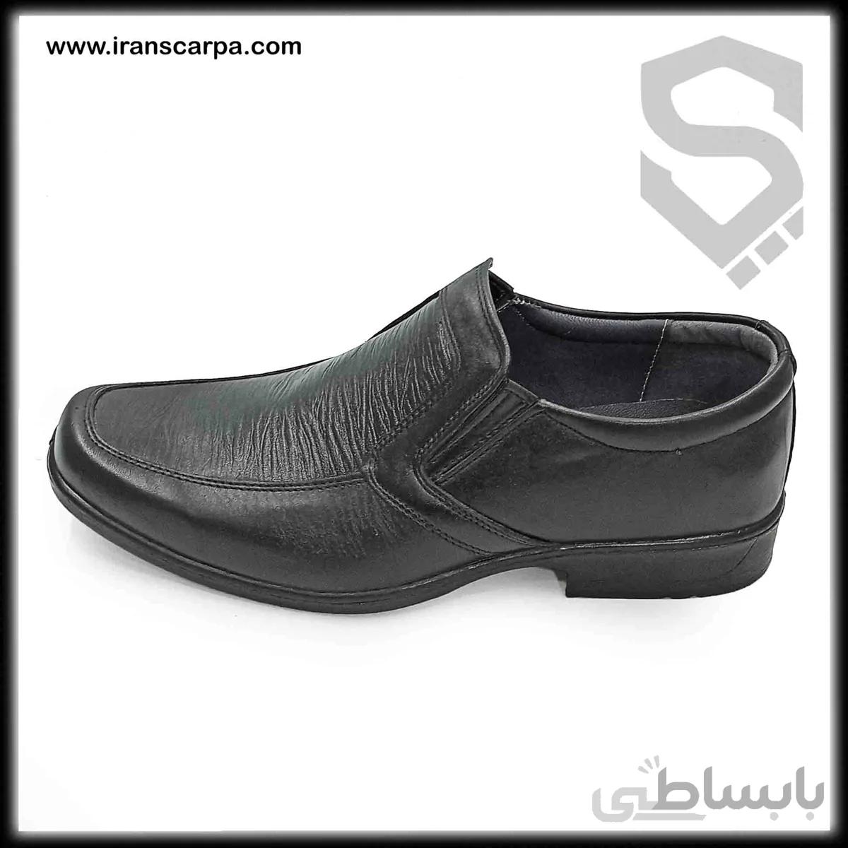 کفش چرم مردانه مدل ساتو بدون بند
