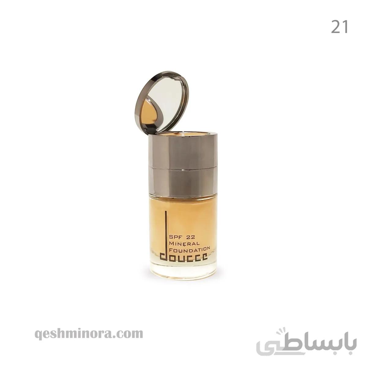 کرم پودر دوسه doucce کانسیلر دار شماره F21 روشن ا doucce foundation mineral with Concileur F21