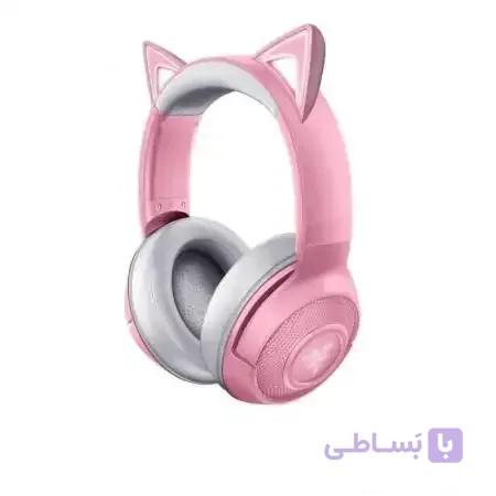 هدفون مخصوص بازی بی سیم ریزر Kraken BT Kitty Edition Quartz