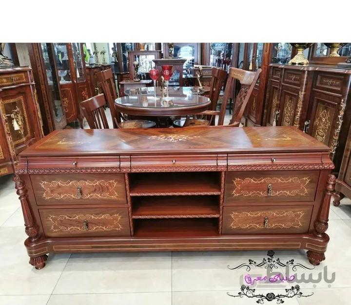 میز تلویزیون چوبی مدل کله کاجی کد ۱۰۱۹۷۷