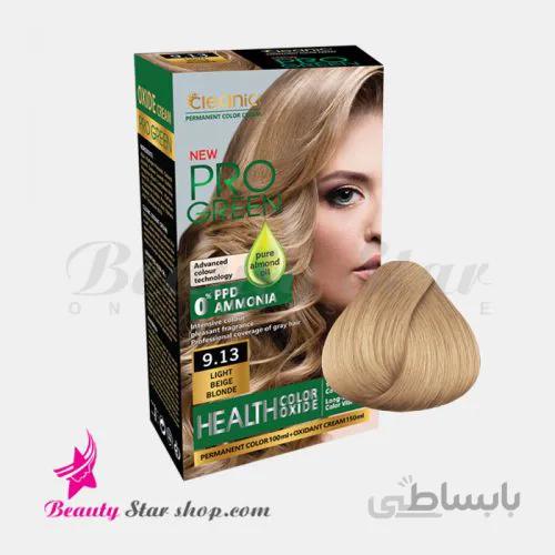 کیت رنگ مو بدون آمونیاک کلینیک شماره 9.13 بلوند بژ بسیار روشن