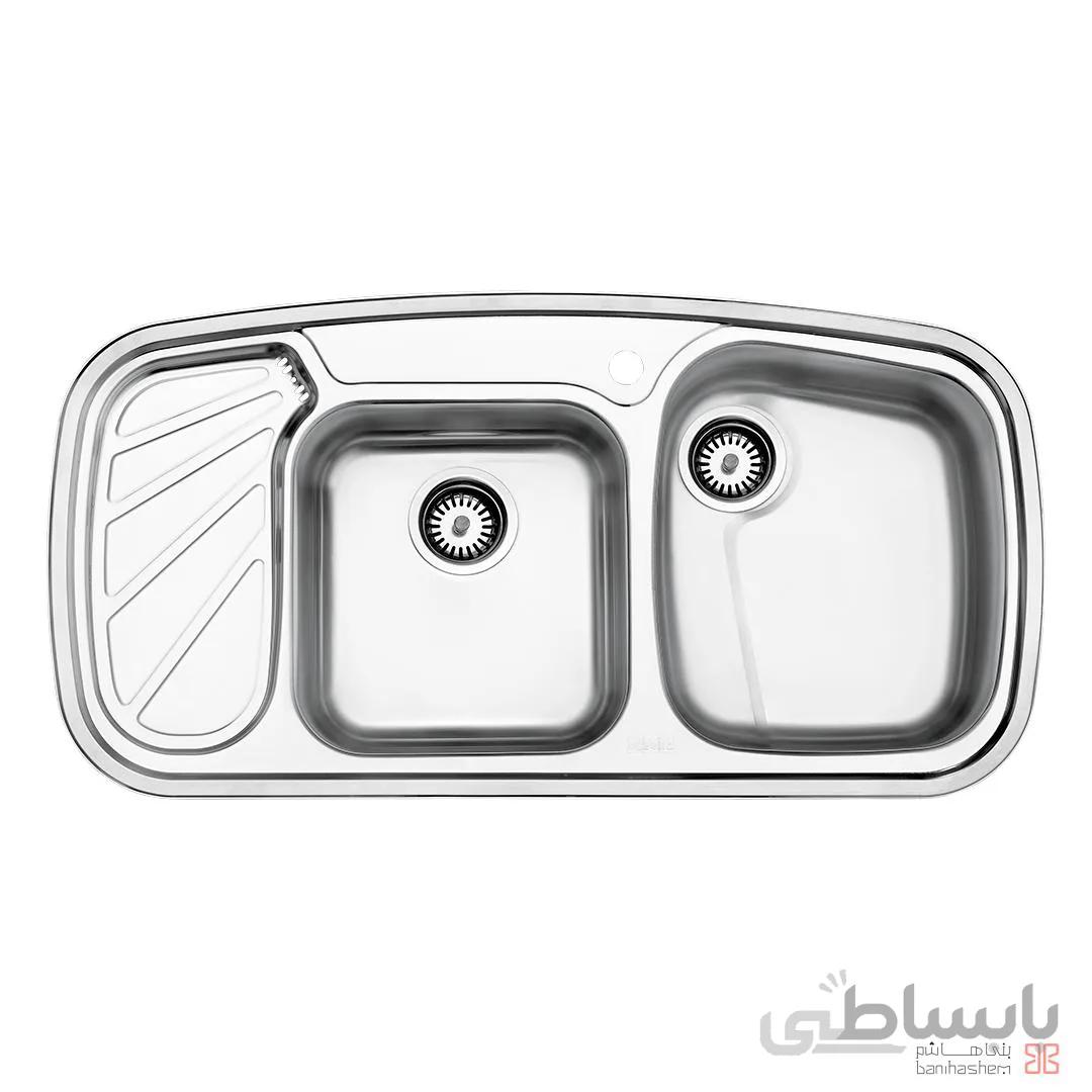 سینک استیل البرز مدل R-611 توکار ا Steel Alborz 611-R Inset Sink