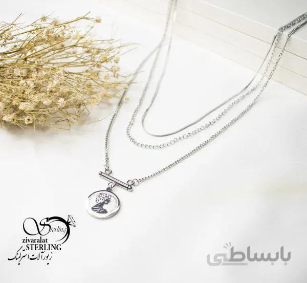 گردنبند زنانه استیل طرح الیزابت