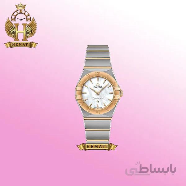 ساعت مچی زنانه امگا کانستلیشن OMEGA CONSTELLATION OMCL08 نقره ای طلایی (صفحه سفید صدفی)