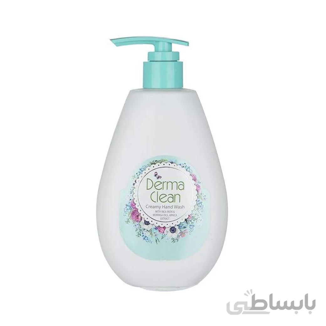 مايع دستشويی کرمی درماکلین حاوی روغن مورينگا و عصاره آرنيکا حجم 300 میل ا Derma Clean Creamy Liquid Hand Wash 300ml