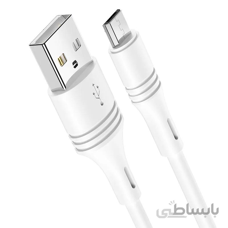 کابل تبدیل USB به microUSB بروفون مدل BX43 طول ۱ متر