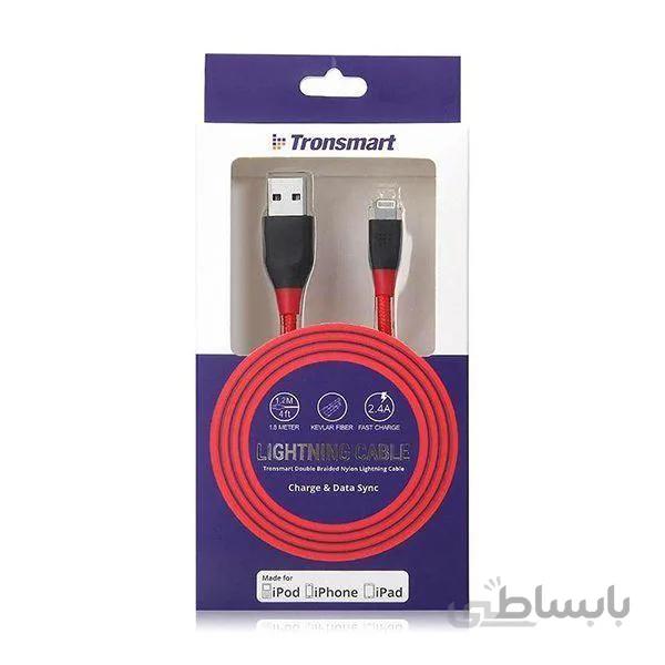 کابل ترنسمارت Type C-USB- با روکش نایلونی بافته شده-قرمز