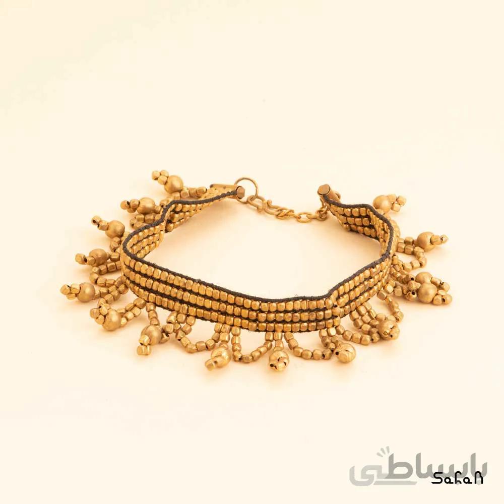 خلخال بافت برنجی منجوق