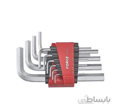 سِری آچار آلن L شکل 10عددی فورس – FORCE مدل 5102
