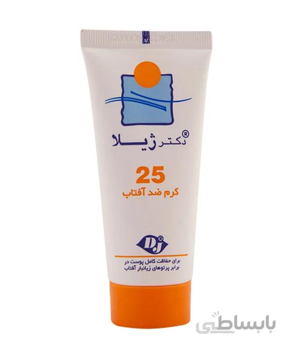 کرم ضدآفتاب بی رنگ SPF25 دکتر ژیلا Dr. Jila وزن 60 گرم