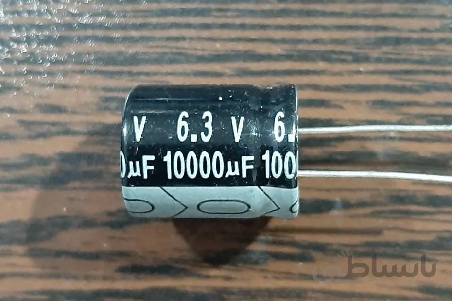 UNITED 6.3V 10000uF – خازن الکترولیت، ۶.۳ ولت، ۱۰۰۰۰ میکروفاراد