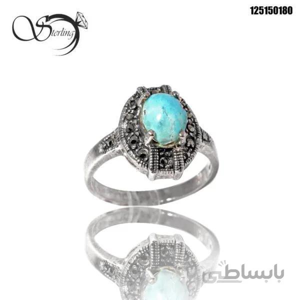 انگشتر نقره فیروزه زنانه کد:۱۵۱۱