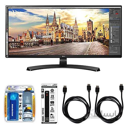 LG 21:9 FHD IPS 34" Monitor (34UM68) with Xtreme Performance TV/LCD Screen Cleaning Kit, Xtreme 6 Outlet Power Strip & 2X General Brand HDMI to HDMI Cable 6'