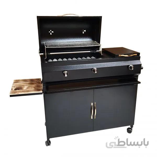 باربیکیو گازی 100 سانت بغل شعله کابینت دار