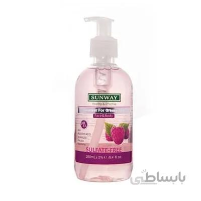 ژل شوینده غیر صابونی سان وی مناسب پوست چرب و جوشدار 250 میلی لیتر ا SUNWAY Face wash