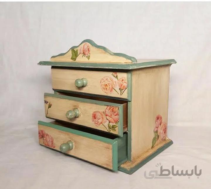 جا جواهری سه کشو گل گلی