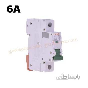 کلید مینیاتوری کانل تک فاز 6A تیپ C ا Miniature Circuit Breaker 6A CANEL